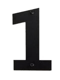 6 inch Black Metal Numbers Wrought Iron Home House Street Address Plaque, 2mm Thick