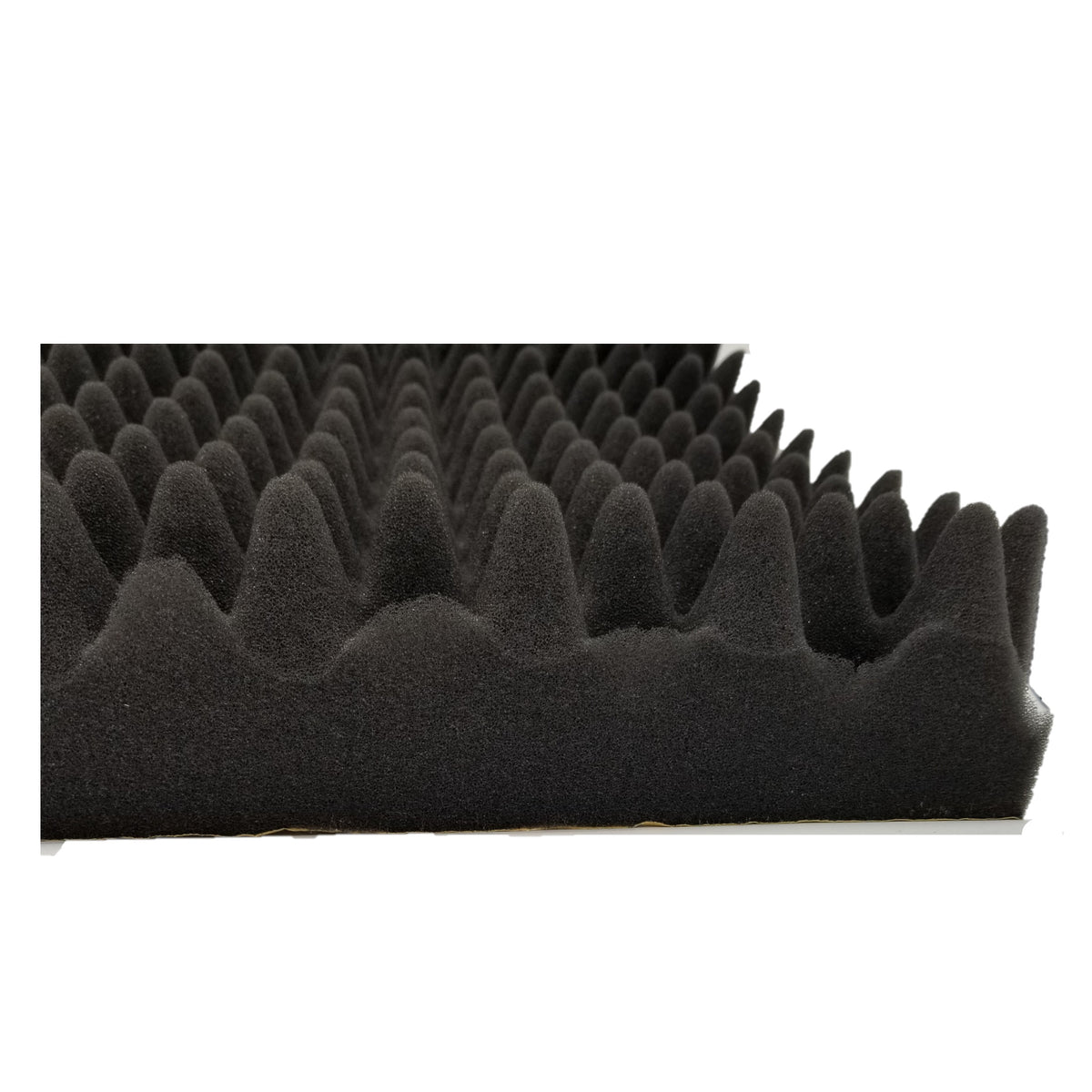 39" x 78" x 3" Self Adhesive EggCrate Black Acoustic Foam Panel Sound