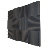 48 Pack 1 inch Acoustic Foam Panels Tiles Wall Record Studio Soundproof 12"x 12"x 1"