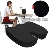 Non Slip Seat Cushion - Non Slip Bottom High Resilience Memory Foam Coccyx Seat Cushion Pad Support Pillow Sciatica and Pain Relief