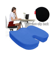 2PC SET - Non Slip High Resilience Memory Foam Coccyx Seat Pad + Lumbar Cushion