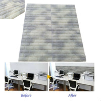 3D Thick White/Gray/Yellow Brick Foam Wallpaper Tiles Panels Peel & Stick Self Adhesive Panels, Various Colors