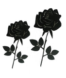 Rose 12" or 16" Tall Wrought Iron Wall Art Home Decor Flower Decor Plaque