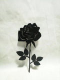 Rose 12" or 16" Tall Wrought Iron Wall Art Home Decor Flower Decor Plaque