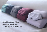 Small Portable Memory Foam Pillow with Eye Mask Set Travel Home Office 11x8x3.6"