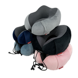 Memory Foam Two Tone Neck Pillow with Breathable Magnetic Therapy Cover