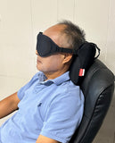 Small Portable Memory Foam Pillow with Eye Mask Set Travel Home Office 11x8x3.6"