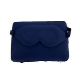 Small Portable Memory Foam Pillow with Eye Mask Set Travel Home Office 11x8x3.6"