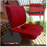 2PC SET - Non Slip High Resilience Memory Foam Coccyx Seat Pad + Lumbar Cushion
