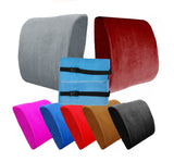 Cushion - Lumbar Back Cushion with Upgraded Velvet Cover and 2 Adjustable Straps
