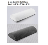 Memory Foam Half Moon Shaped Bolster Pillow for Neck Legs Knee Lumbar Feet Sleep