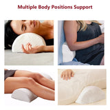 Memory Foam Half Moon Shaped Bolster Pillow for Neck Legs Knee Lumbar Feet Sleep