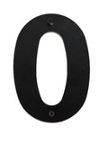 6 inch Black Metal Numbers Wrought Iron Home House Street Address Plaque, 2mm Thick