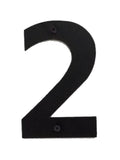 6 inch Black Metal Numbers Wrought Iron Home House Street Address Plaque, 2mm Thick