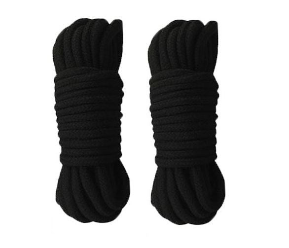 Bookishbunny 32ft Soft Durable Cotton Rope Strap Various Color Black Purple Red Pink 2 Pack at MechanicSurplus.com