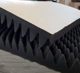 39" x 78" x 3" Self Adhesive Egg-Crate Black Acoustic Foam Panel Soundproofing Studio Car Audio