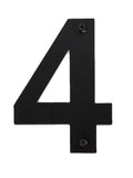 6 inch Black Metal Numbers Wrought Iron Home House Street Address Plaque, 2mm Thick