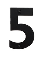 6 inch Black Metal Numbers Wrought Iron Home House Street Address Plaque, 2mm Thick