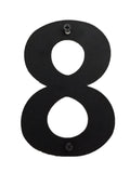 6 inch Black Metal Numbers Wrought Iron Home House Street Address Plaque, 2mm Thick