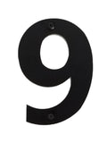 6 inch Black Metal Numbers Wrought Iron Home House Street Address Plaque, 2mm Thick