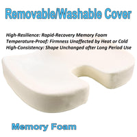 Non Slip High Resilience Memory Foam Coccyx Seat Cushion Pad Support Pillow Sciatica and Pain Relief