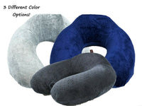 Memory Foam Elevated U Shaped Travel Neck and Head Support Pillow