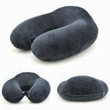 Memory Foam Elevated U Shaped Travel Neck and Head Support Pillow