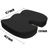 Non Slip High Resilience Memory Foam Coccyx Seat Cushion Pad Support Pillow Sciatica and Pain Relief