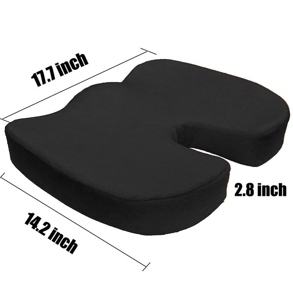 Premium High Resilience Memory Foam Coccyx Seat Cushion Pad Support Pi –  BookishBunny