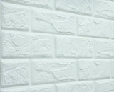 3D White Brick Foam Wallpaper Tiles Panels Peel & Stick Self Adhesive Panels