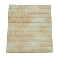 3D Thick White/Gray/Yellow Brick Foam Wallpaper Tiles Panels Peel & Stick Self Adhesive Panels, Various Colors