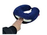 Memory Foam Elevated U Shaped Travel Neck and Head Support Pillow