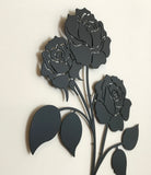 Multi Rose 16" Tall Wrought Iron Wall Art Home Decor Flower Decor Plaque