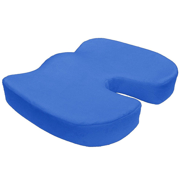 Memory Foam Coccyx Seat Cushion Support Pillow Sciatica & Pain Relief Car Office Chair Cushion Blue and More Colors